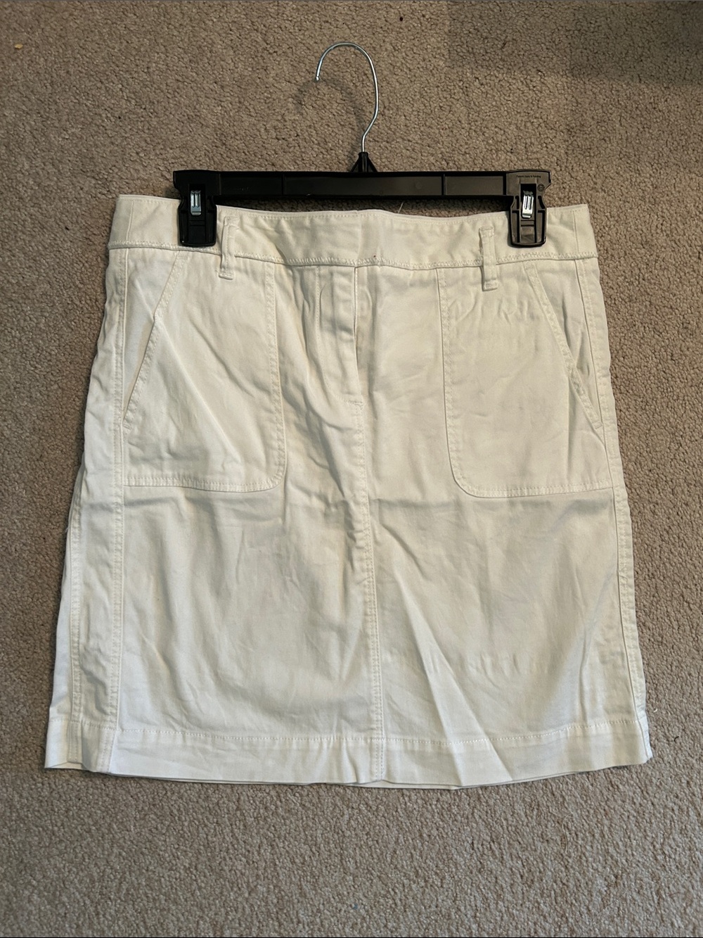 LOFT Women's White Utility Pocket Skirt